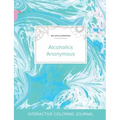 Adult Coloring Journal: Alcoholics Anonymous (Sea Life Illustrations, Turquoise Marble)