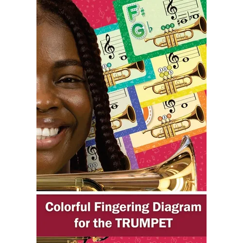 Colorful Fingering Diagram for the Trumpet: Trumpet Fingering Chart