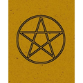 Grimoire: Pentagram Spell Book For Witches Mages Magick Practitioners And Beginners To Write Rituals And Ingredients - Yellow Bl
