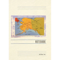 Vintage Lined Notebook Greetings from Alaska, Map