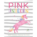 Pink Unicorn: 2022 Weekly Planner for Girls