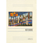 Vintage Lined Notebook Greetings from California - Paperback