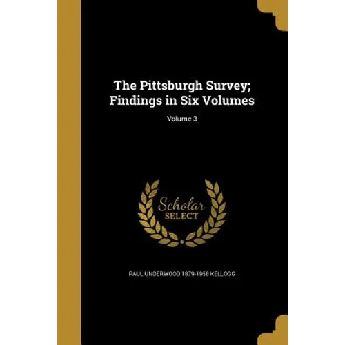 The Pittsburgh Survey; Findings in Six Volumes; Volume 3