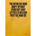 The Entire Bee Movie Script Without Spaces But Every Letter B Is Replaced With The Word Bee