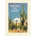 Vintage Lined Notebook Greetings from Tucson, Saguaros