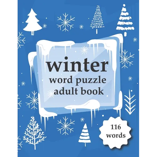 Winter word puzzle adult book.: Puzzle book for adults.