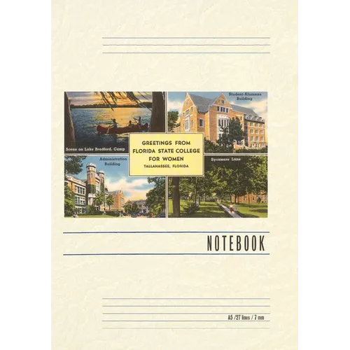 Vintage Lined Notebook Greetings from Florida State, Tallahassee, Florida - Paperback