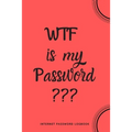 WTF Is My Password: Internet Password Logbook- Red