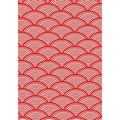 Japanese Kanji Practice Paper Notebook: 130 sheets, Asian Calligraphy, Red Geometric Artwork