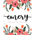 Emery: Notebook - Libreta - Cahier - Taccuino - Notizbuch: 110 pages paginas seiten pagine: Modern Florals First Name Noteboo
