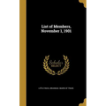 List of Members, November 1, 1901