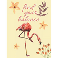 Find Your Balance: Watercolor Flamingo Composition Notebook, Collage Ruled, Great For School Notes