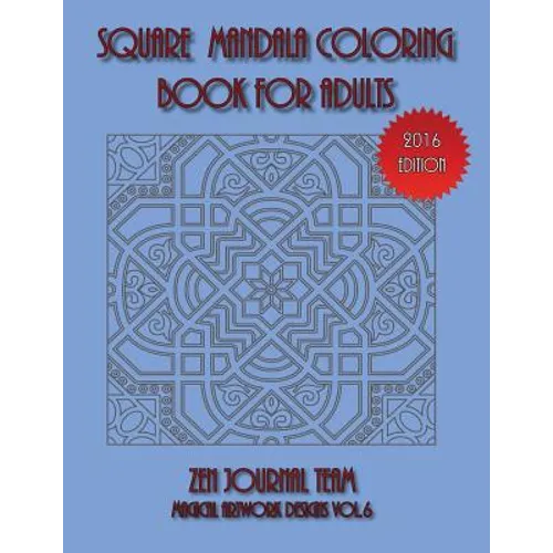 Square Mandala Coloring Book For Adults