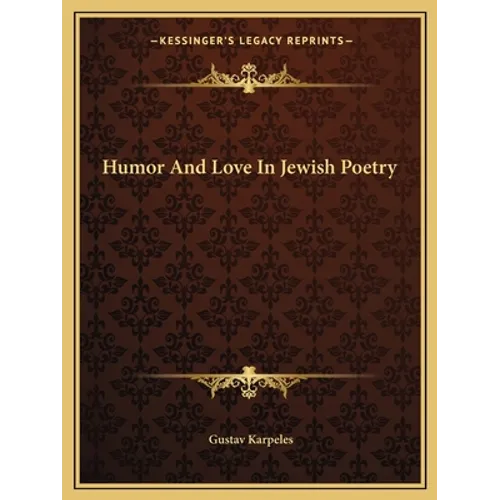 Humor And Love In Jewish Poetry