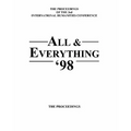 The Proceedings Of The 3rd International Humanities Conference: All & Everything 1998