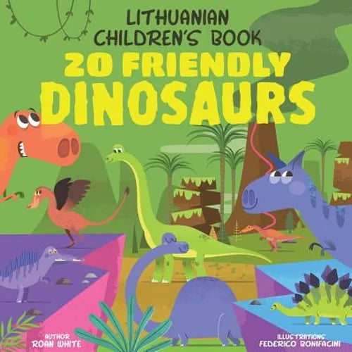 Lithuanian Children's Book: 20 Friendly Dinosaurs