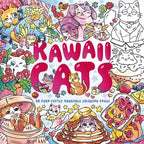 Kawaii Cats: 50 Purr-Fectly Adorable Coloring Pages - Paperback