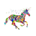 Colorful Unicorn Notebook: 100 Pages 8.5" X 11" Wide Ruled Line Paper
