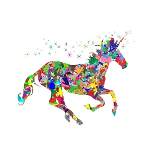 Colorful Unicorn Notebook: 100 Pages 8.5" X 11" Wide Ruled Line Paper