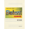 Vintage Lined Notebook Greetings from Elmhurst, Illinois
