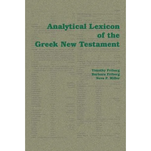 Analytical Lexicon of the Greek New Testament