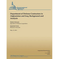 Department of Defense Contractors in Afghanistan and Iraq: Background and Analysis