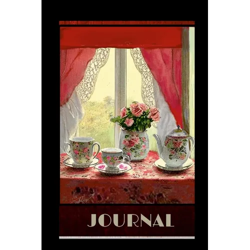 JOURNAL "English Tea": Alternate lined and blank pages to write or sketch - Pretty original cover - cozy English Tea